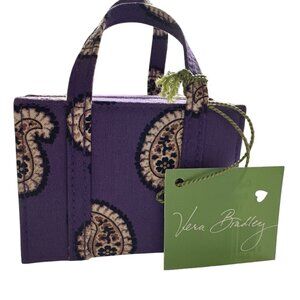NWT Vera Bradley Playing Cards Mini Bag Simply Violet Cut The Deck Purple Black
